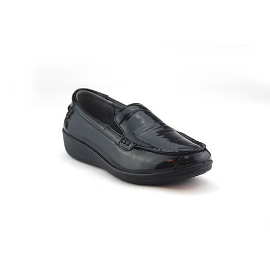 נעלי מוקסין שחור לק
