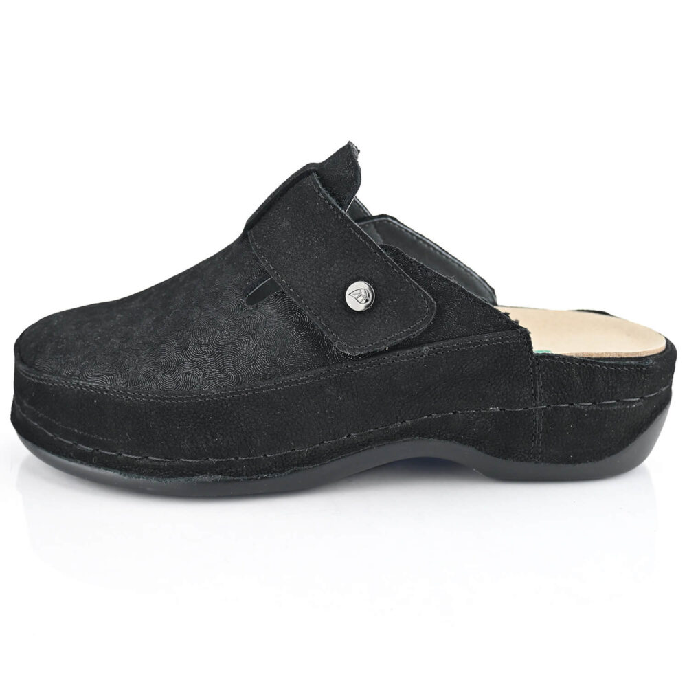 כפכפי Munich בצבע שחור קרוקו