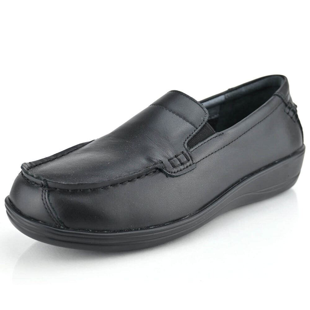 נעלי מוקסין דגם Milano בצבע שחור חלק