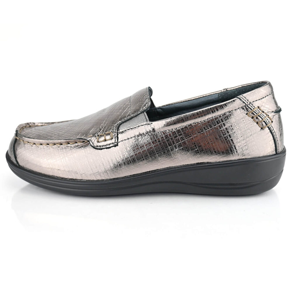 נעלי מוקסין דגם Milano בצבע מטאלי